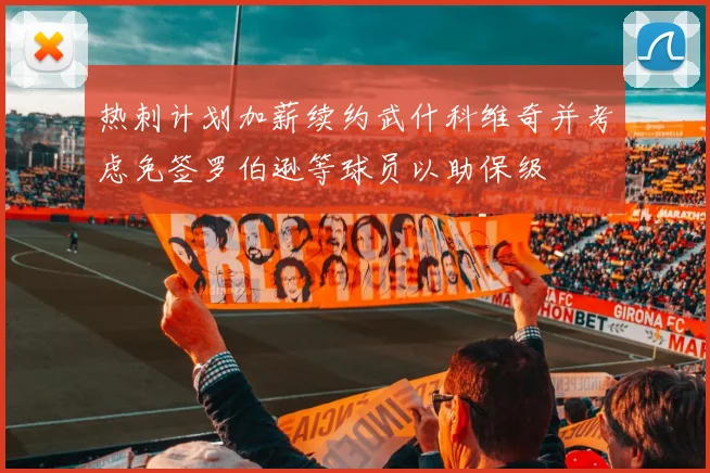 热刺计划加薪续约武什科维奇并考虑免签罗伯逊等球员以助保级